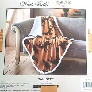 Virah Bella Tan Deer Throw